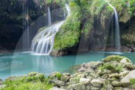 Waterfall at Cahabon River in the Semuc Champey National Park