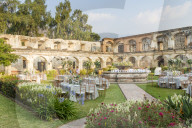 Ruins of the inner courtyard of the Santa Clara convent in Antigua