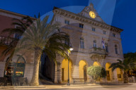 The town hall of Stari Grad on Hvar Island at dawn