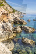 Rocky coastline near Sveta Nedjelja on Hvar Island