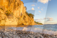 Nugal Beach near Makarska at sunset