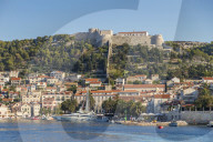 View over the old town of Hvar Town and the Spanish Fortress