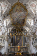 Interior of the Romanesque St. Emmeram's Basilica, Regensburg, UNESCO World Heritage Site, Bavaria, Germany, Europe