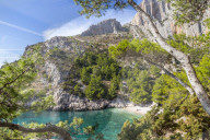 Elevated view over Lucisca Beach near Sveta Nedjelja on Hvar Island