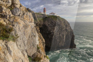 Lighthouse at Cape Saint-Vincent, Sagres, Algarve, Portugal, Europe