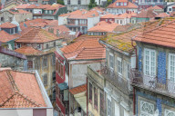 Houses in the traditional Ribeira Neighborhood, Porto, Portugal, Europe