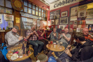 Dublin, The Cobblestone Pub, during an Irish traditional music jam sessions