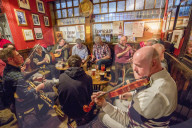 Dublin, The Cobblestone Pub, during an Irish traditional music jam sessions
