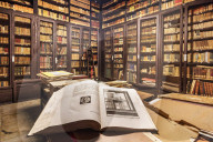 Carrara Academy of Fine Arts,the ancient fund of the library, Carrara,Tuscany,Italy