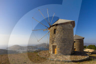 Patmos, Dodecanese, Greecewindmills in Chora