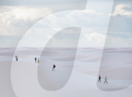 Tourists in Lencois Maranhenses NP