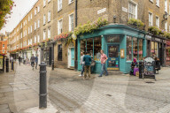 A typical street in the Newburgh Quarter area in Soho, London, England, United Kingdom, Europe.
