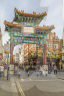 A view of the gate leading to Chinatown in Soho, London, England, United Kingdom, Europe.
