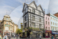 The Three Greyhounds, a typical London pub, in Soho, London, England, United Kingdom, Europe.