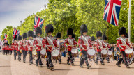 Bandsmen during Trooping the Colour in London, England, United Kingdom, Europe.