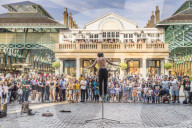 A street performer in Covent Garden Market in Covent Garden, London, England, United Kingdom,Europe.