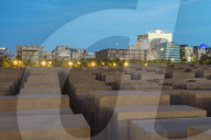 Jewish memorial with the Postdamer Platz building seen on the background