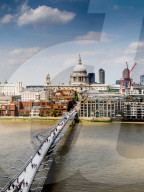 St Paul's Cathedral Millenium Bridge Tate Gallery view