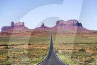 Arizona rock formations and roads