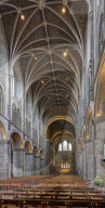 Nave looking E, Hereford Cathedral, Herefordshire, UK