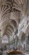 Nave looking W, Exeter Cathedral, Devon, UK