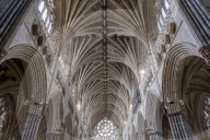 Nave vaulting looking W, Exeter Cathedral, Devon, UK
