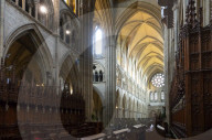 Nave and West Window from the Quire, Truro Cathedral, Cornwall, UK
