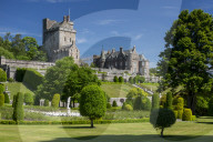 Drummond Castle from the gardens, Perthshire, Scotland, UK