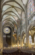 Nave looking W, Strasbourg Cathedral, France