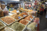 dries seafood at Fish Market at Samut Sakhon, Bangkok, Thailand