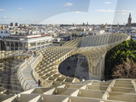 City View from the Metropol Parasol, Seville, Andalucia, Spain, Europe
