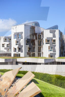 Exterior of the Scottish Parliament building, modern architecture, Holyrood, Edinburgh, Midlothian, Scotland, UK, GB, EU, Europe