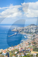 View over Funchal, capital city of Madeira, city, port and harbour, Portugal, EU, Europe