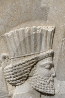 Bas relief of a persian soldier. Persepolis. Iran.