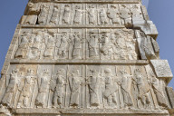 Guard of immortals. Palace of the hundred columns. Persepolis site. Persepolis. Iran.