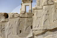 Medes and Arachos priests. The Tachara, the Palace of Darius was the exclusive building of Darius I. Persepolis. Iran.