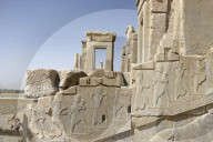 Medes and Arachos priests. The Tachara, the Palace of Darius was the exclusive building of Darius I. Persepolis. Iran.