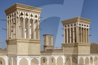 Windtower (wind catcher). Bagir. Yazd city. Iran.