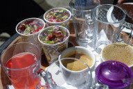 Sharbat is a sweet Iranian drink made from fruit or flower petals. Ispahan. Iran.