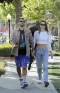 Scott Disick and his girlfriend Amelia Hamlin are seen arriving hand in hand to Tra Di Noi Ristorante in  Malibu for dinner.