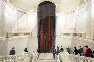 Eastern Europe, Romania, Bucharest, Palace of the Parliament, second biggest building in the world, marble staircase