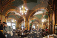 Eastern Europe, Romania, Bucharest, Caru cu Bere Beer Hall and restaurant