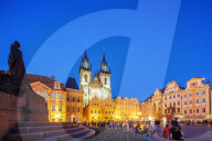 Europe, Czech Republic, Bohemia, Prague, Unesco site, Old Town Square, Church of Our Lady Before Tyn