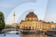 Europe, Germany, Brandenburg, Berlin, Museum Island, SPree River, baroque style Bode museum by Ernst von Ihne 1904