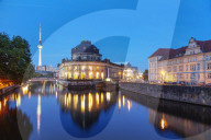Europe, Germany, Brandenburg, Berlin, Museum Island, SPree River, baroque style Bode museum by Ernst von Ihne 1904