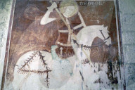 Fresco of Saint George in the cripta of the Trani cathedral Puglia