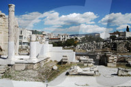 The Roman AgorÃ  by the Hadrian library in the Plaka district Athens