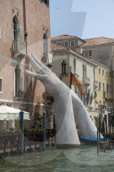 'Hands', Grand Canal, World Heritage Site, Venice, Italy