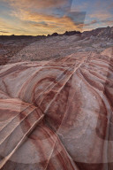 Sandstone forms at dawn, Valley Of Fire State Park, Nevada, USA
