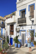 Historic Barrio Santa Cruz District, Alicante City, Spain, Europe